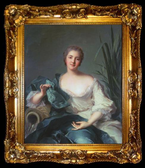 framed  Jjean-Marc nattier Portrait of Madame Marie-Henriette-Berthelet de Pleuneuf, ta009-2
